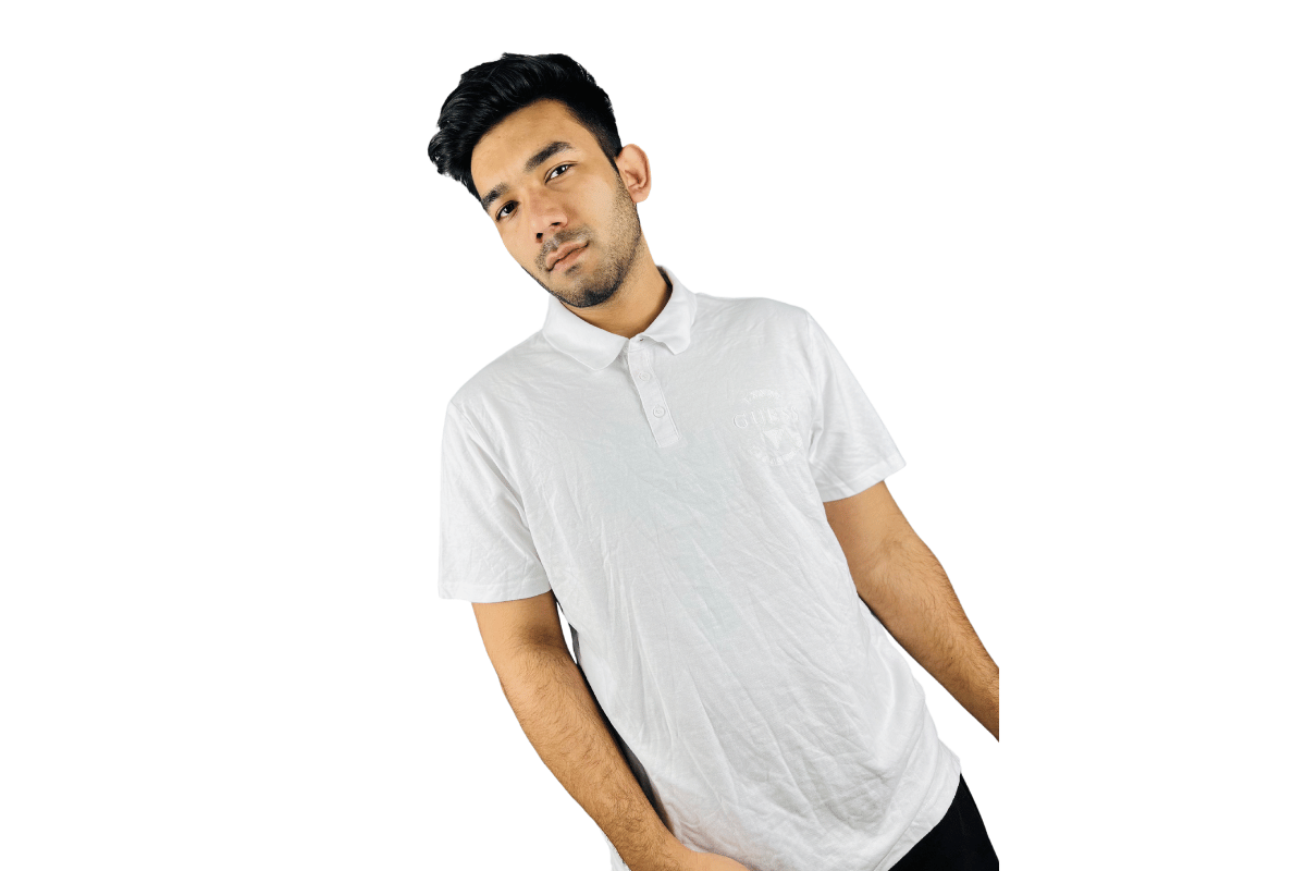 Pure Comfort: White Cotton Polo for Men