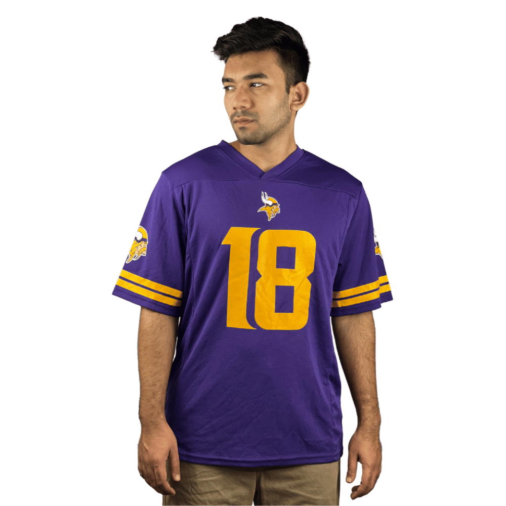 NFL Violet and Yellow Mesh Summer Comfort Jersey - Drop Shoulder