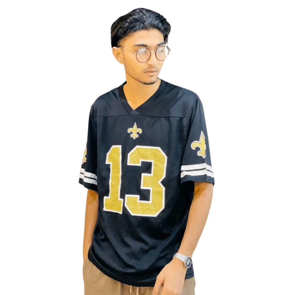 smartbdbazar Premium Black Mesh NFL Fan Jersey: Elevate Your Game Day Style