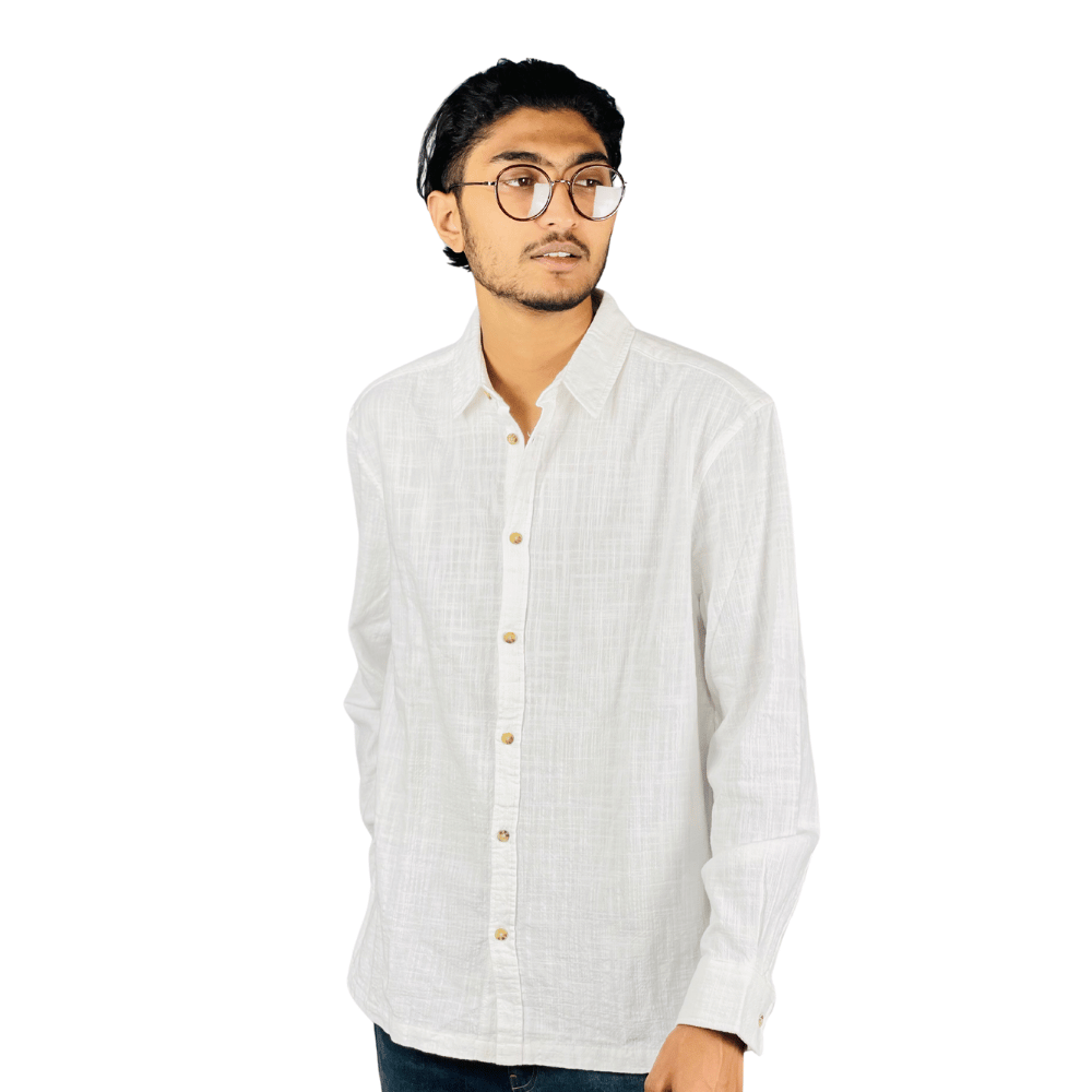 Versatile White Wonders: Full Sleeve Shirts for Men