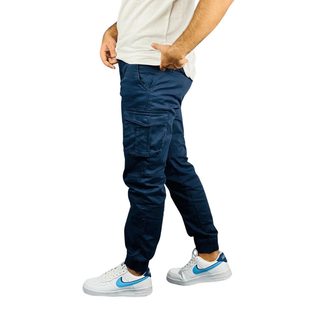 VenturaFlex Cargo Elegance: Stunner Mart's Signature Navy Explorer Pant