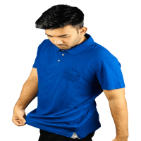 Guess Blue Elegance: Puffed Logo Cotton Polo