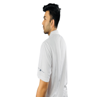 Introducing Our Mesh Fabric White Color Polo T-Shirt: Elevate Your Style with Comfort and Innovation