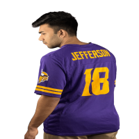 NFL Violet and Yellow Mesh Summer Comfort Jersey - Drop Shoulder