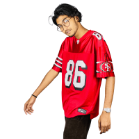 smartbdbazar Premium Glossy Red Fan Jersey: Elevate Your Style with High-Quality Comfort. Limited Edition