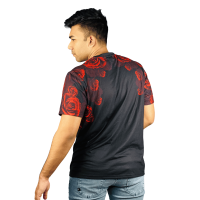 Romantic Roses Black Red Rose Print Tee - Exclusively on Stunner Mart