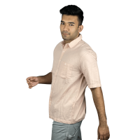 Peach Harmony Elegance: Premium Quality Half Sleeve Shirt for Social Scene Enchantments | Stunner Mart