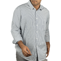 White Sky Check Elegance: Premium Full Sleeve Shirt - Exclusively on Stunner Mart