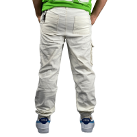 Stunner Mart FlexiChic Cargo Jogger: Crisp White Elegance