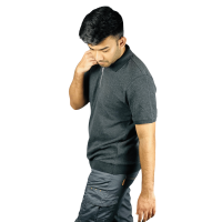 Stunner Mart Exclusive: Black Zipper Elegance - Stylish Polo