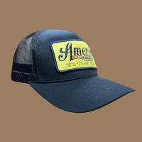 "America We Grow Beer Trucker Navy Blue Caps and Hats"