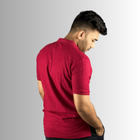 New Authentic Red Cotton Polo T-Shirt