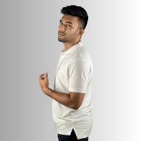 "Timeless White Cotton Polo Shirt"