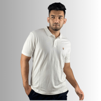 "Timeless White Cotton Polo Shirt"